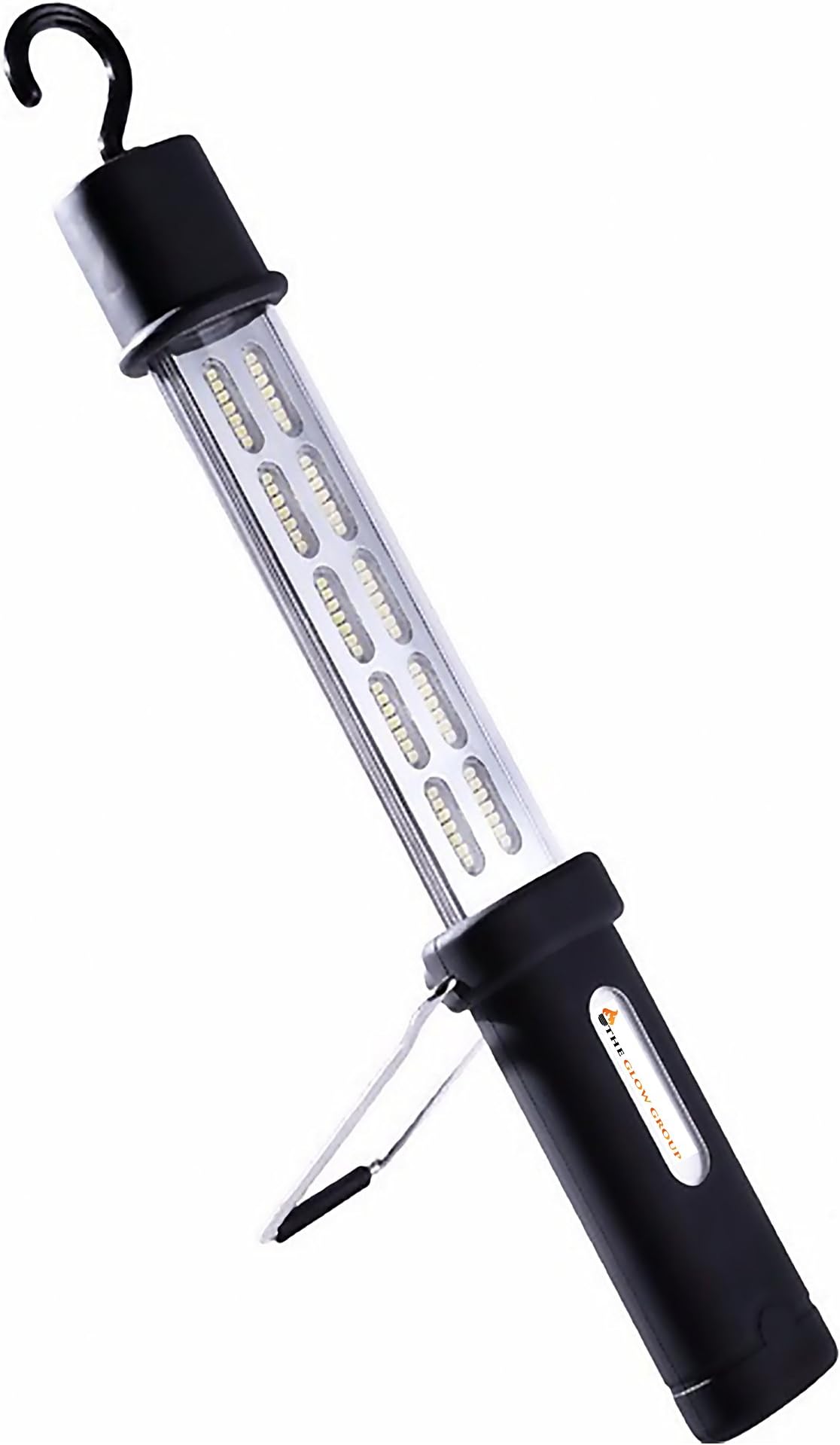 Cordless LED Work Light, 70 SMD, 400 Lumens, 4400mAh Li-ion Rechargeable Battery, Waterproof, Shatterproof, 2 year Warranty Included, Mounting Hook, Magnet and Stand Included, By THE GLOW GROUP