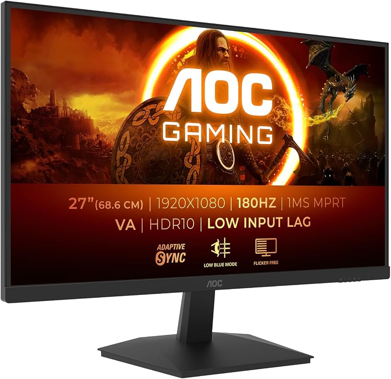 AOC 27G15N 27-Inch Full HD Monitor 180 Hz Fast VA 1 ms HDR10 Adaptive Sync