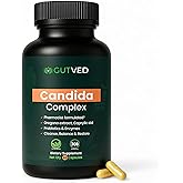 GUTVED Candida Complex with Caprylic Acid for Men & Women – Anti Overgrowth, Balance and Restore Supplement for Yeast, Healthy Gut Flora & Skin with 30B/g Probiotic, Oregano, Senna - 1 Month Supply