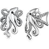 Octopus Ear Cuff 925 Sterling Silver Vintage Octopus Ear Cuff Earrings for Women Sea Animal Jewelry Gifts for Christmas Sea Lover