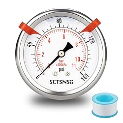SCTSNSR 0 to 160 Psi Pressure Gauge, Glycerin