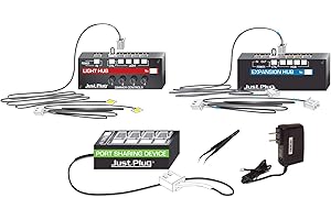 MAKE YOUR DAY Woodland Scenics Just Plug Lighting System, Light Hub, Expansion Hub, Port Sharing Device, and Power Supply with MYD Tweezers