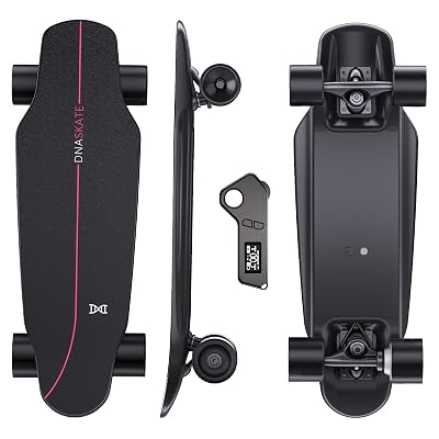 DNASKATE M8 Electric Skateboard with Remote, 15/22Mph Top Speed,9/15/Miles Range,400/800W Hub-Motor, Skateboard for Adults &Teens (M8-Single motor-9Miles)
