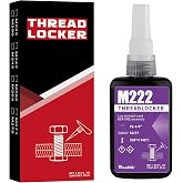 Threadlocker M222 Purple Low Strength 50ml, 1 Pack | Thread Locker for Bolt and Nuts Lock Tight, Thread Locking Glue for Metal Assembly and Easy Disassembly