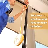 BBTO Window Draft Excluder Tape 4m Self Adhesive Foam Weather Stripping White view 5
