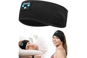 Lavince Sleep Headphones - Headband Headphones - Bluetooth Headband Sleep Headphones for Side Sleeper, Elastic Music Sleeping Band Cozy ASMR Wireless Eye Mask Tech Gadgets Gifts for Women Men