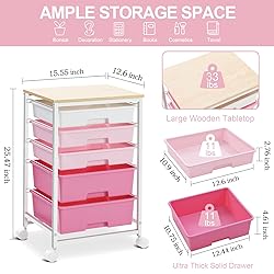 SYKIARIOL Utility Cart with 5 Drawers,Storage