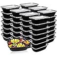 Tiny Meal Prep Containers, 12 oz [50 Pack] - mini Single 1 Compartment Food Meal Prep Containers Reusable, BPA Free Small disposable Food Storage Containers with Lids Microwave Dishwasher Freezer Safe