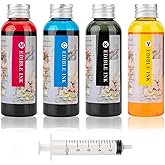 ENCAMENT 4×100 ML Ink Refill Kit, Compatible for 280/281 270/271 250/251 1200 2200 1500 2500 PG210 CL211 PG245 CL246 Suitable PIXMA iP7220 MG5420 MG5520 MG6420 MX722 MX922 Printers, 4 Colors BK C Y M