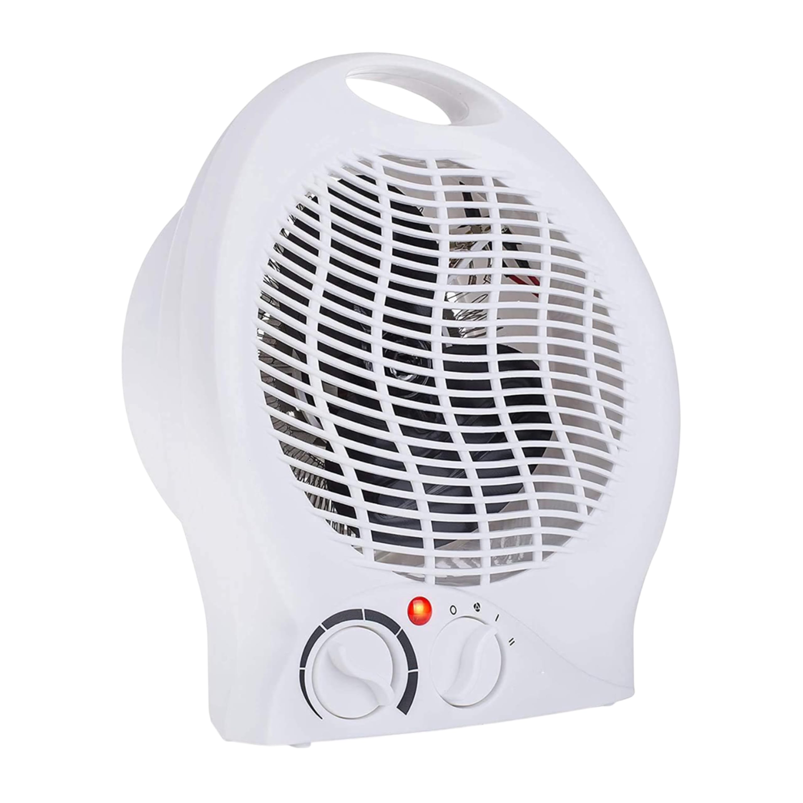 Aspect 2000W Fan Heater with 2 Heat Settings, Portable And Lightweight, Dual Heat & Cool Air Function, Upright Electric Heater With Variable Thermostat, Low Energy Usage, Ideal For Home & Office-White