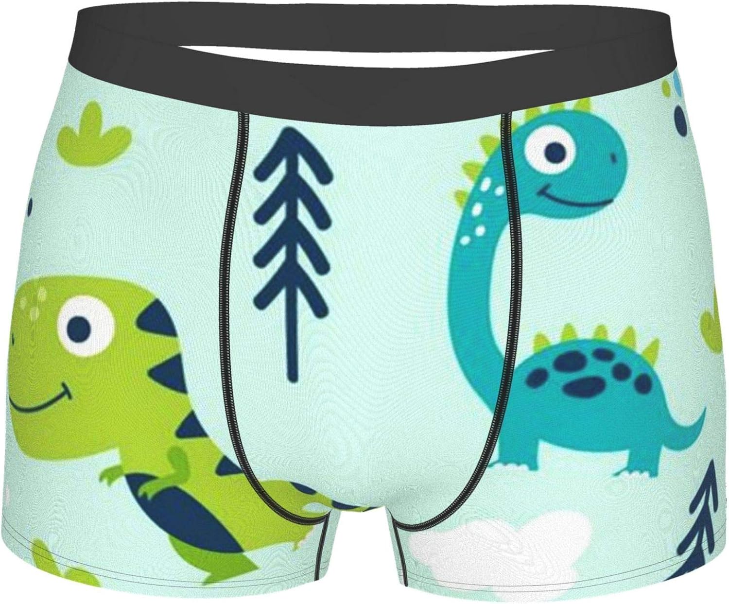 Mens Boxer Briefs, Cute Dinosaur Underwear Soft SkinFriendly