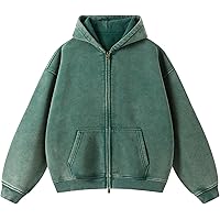 SnowElve Mens Zip Up Hoodie Women Full Zip Hoodies Vintage Acid