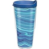 Tervis Aqua Agate Made in USA Double Walled Insulated Tumbler Travel Cup Keeps Drinks Cold & Hot, 24oz, Classic