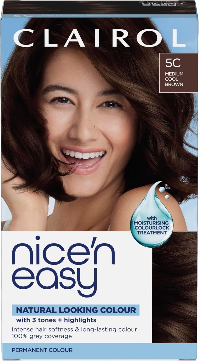 Clairol Nice'n Easy Crème 5C Medium Cool Brown Permanent Hair Dye 1 ct