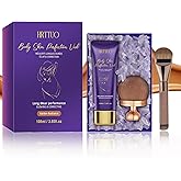 Body Coverage Perfector with Brush - Waterproof Leg & Body Makeup for Skin Imperfections & Uneven Tone, Transfer-Resistant Natural Finish Concealer, Flawless Looking Legs (Golden Radiance)