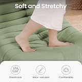 Vesgantti Togo Fireside Lounge Chair Soft Suede Green Premium Foam view 5
