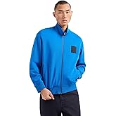 Armani Exchange mens Logo Cotton French Terry Full Zip Sweatshirt