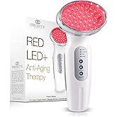 RED LED+ Anti-Aging Therapy by Project E Beauty | Collagen Boosting | Instant Firming and Lifting | Reduces Fine Lines & Wrinkles | Tightens & Tones | Rechargeable & Portable (Red LED Therapy)