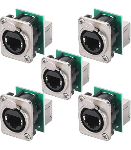 ネクター Amazon.com: 2 Neutrik NE8FDV-Y110 EtherCon Cat 5 RJ45 Vertical