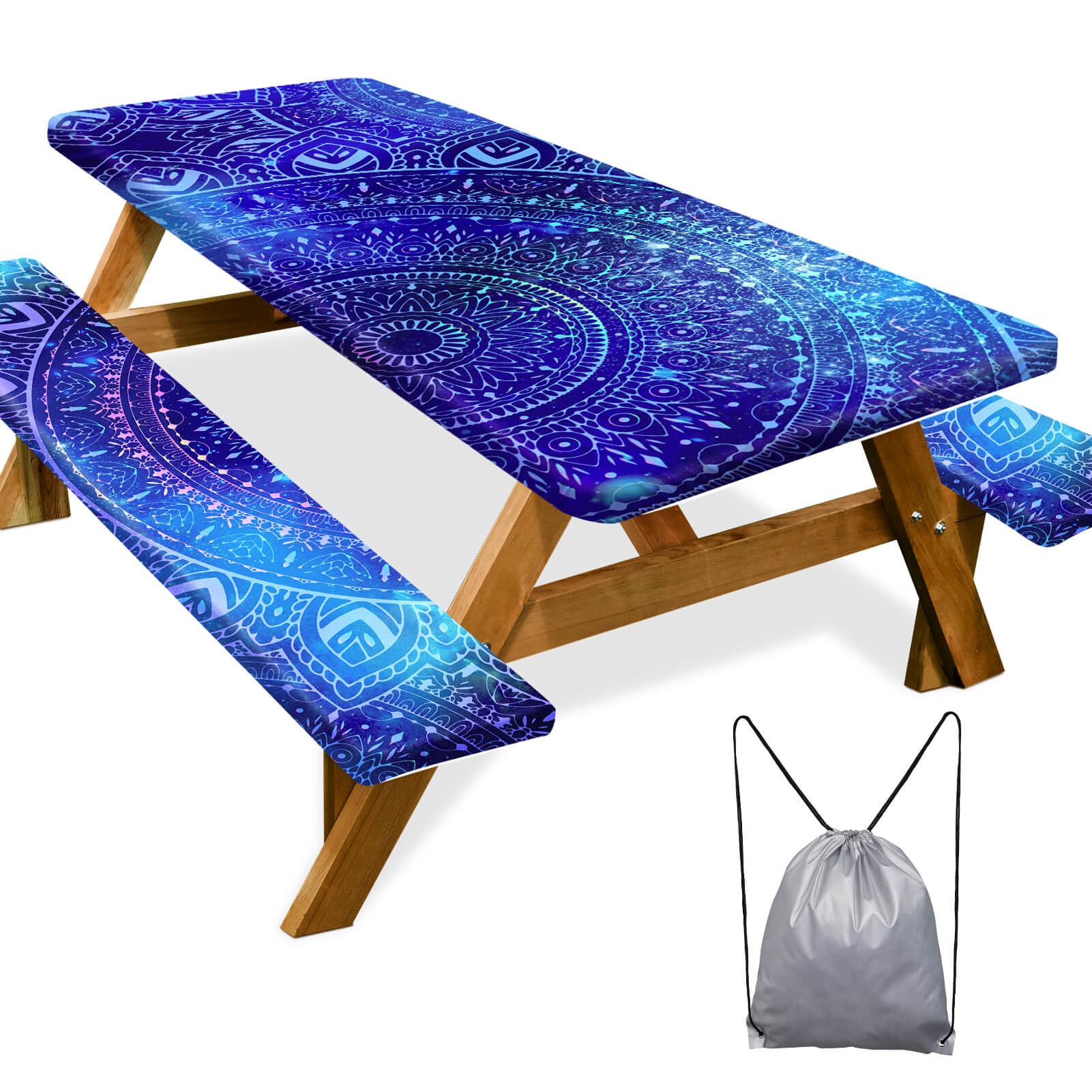 Picnic Table Cover with Bench Covers Camping