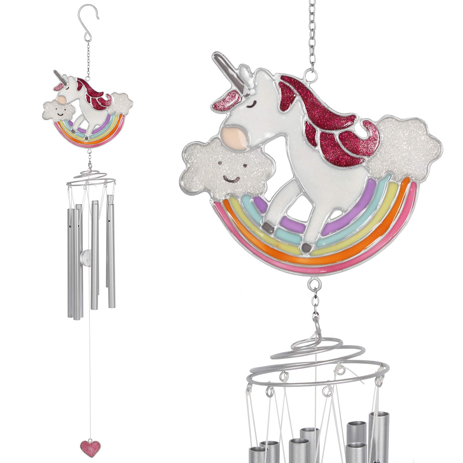 Magical Rainbow Unicorn Windchime Home Garden Suncatcher Ornament