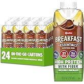 Carnation Breakfast Essentials High Protein with Fiber, Chocolate, 24 pk | Ready-to-Drink, Rich Milk Chocolate, 8 FL OZ Carton (Pack of 24)