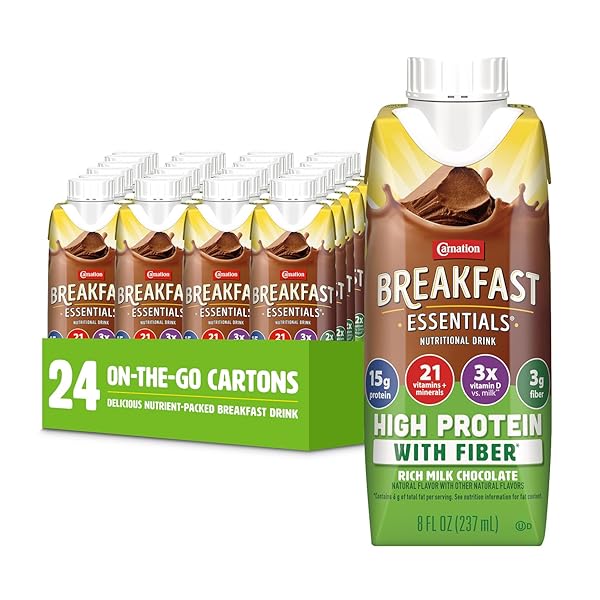 CARNATION BREAKFAST ESSENTIALS HIGH PROTEIN WITH FIBER READY-TO-DRINK,...
