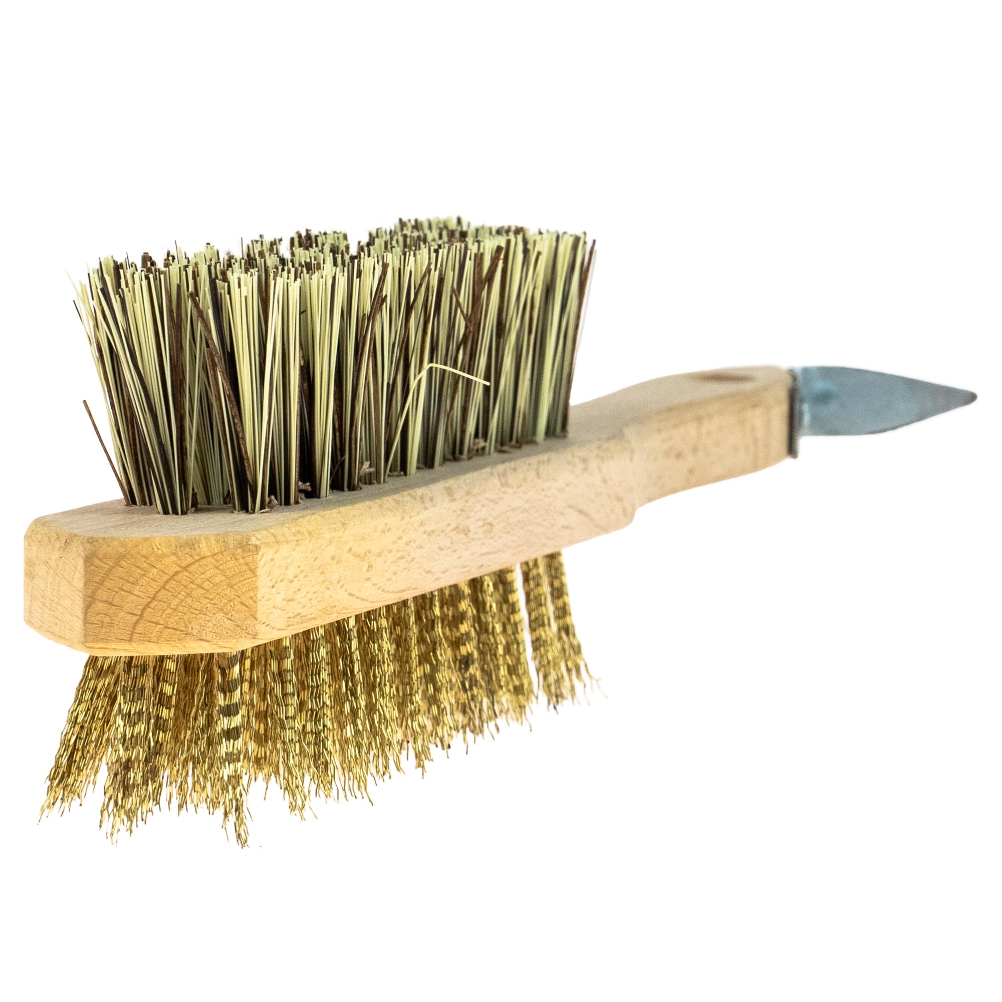 Horse Hoof Pick Brush – Steel Hoofpick with Stiff Wire Bristles – Professional Grooming Kit for Hoof Cleaning & Shoe Care