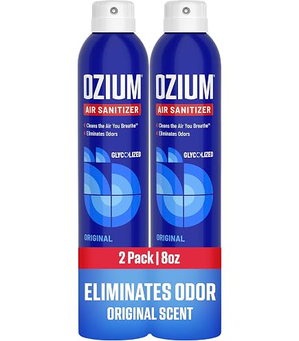 ozium cigarette smoke Air Sanitizer, 2 oz Car Fogger: Single-Shot Odor Eliminator & Car Air Freshener (Carbon Black, 6 Packs) : Automotive Ozium effectively kills odor Ozium 8 Oz. Air Sanitizer