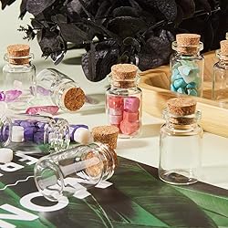 CRASPIRE 24Pcs Small Glass Bottles with Cork