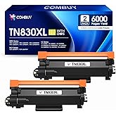 COMBUY TN830XL Toner Cartridge Replacement for Brother TN830XL TN-830 TN830 TN 830 Toner Work with HL-L2460DW DCP-L2640DW HL-L2480DW HL-L2400D HL-L2405W MFC-L2820DW Printers (2 Black)
