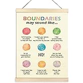 TAEDIN Mental Health Wall Art Poster Hanger Frame - School Psychologist Wall Art with Wood Frames, Therapy Office Wall Hanging Decor for Counselling Office Classroom Home, 12x16 Inches