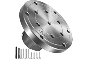 HAOWOSI Wood Lathe Steel Faceplate 4",Faceplate for Wood Lathe,Lathe Face Plate Fit for 1-1/4" x 8TPI Spindle with Screwchuck