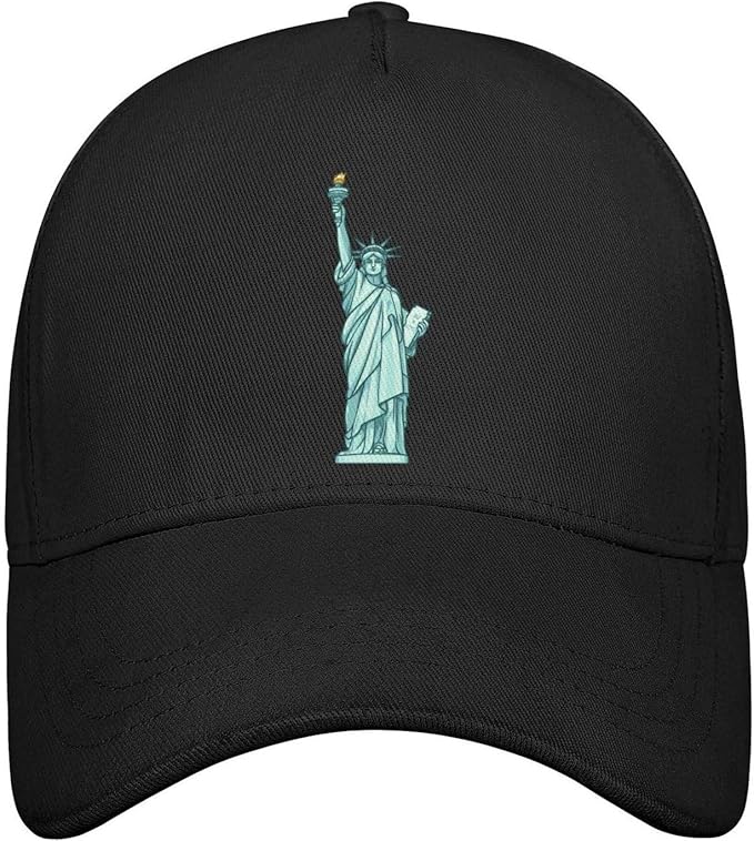 Black Rugged Hats Statue of Liberty New York 100 Cotton Men's Women's