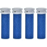 4 Pack Replacement Roller Compatible with Scholl Express Pedi Foot Smoother | -Blue Extra Coarse - Note: Not for Emjoi Model
