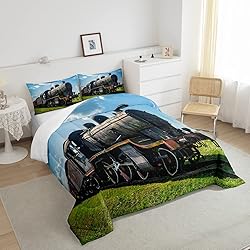 Erosebridal Train Comforter Sets Queen Size Retro