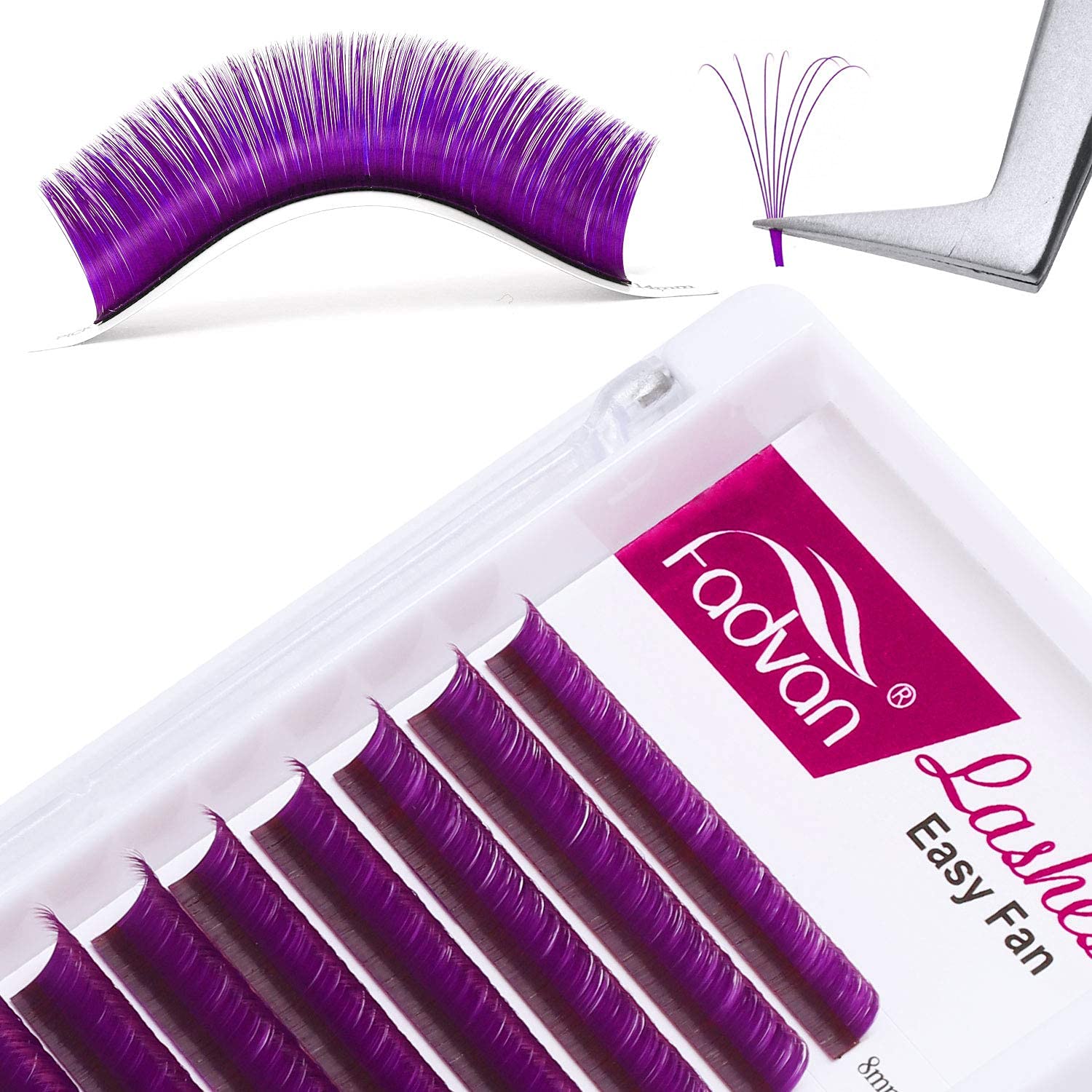Purple Eyelash Extensions 0.07mm C/D Curl Volume