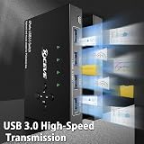 Lodokdre 4-Port USB 3.0 KVM Switch with Controller Keyboard Mouse Printer view 5