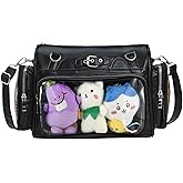 ZAROXOXS Kawaii Y2k Style Ita Bag - Multi-Purpose Backpack Crossbody Bag Shoulder Bag, 5.9'' Doll & Enamel Pin Display