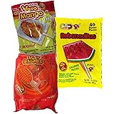 Spicy Mexican Candy Kit Including Vero Mango, Vero Elote and Watermelon Rebanaditas Lollipops