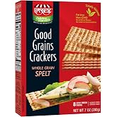 Snacktery Original Spelt Flatbread Crackers - All Natural Spelt Crackers in 8 Stay-Fresh Packs - Thin &amp; Crispy Whole Grain Crackers for Cheese, Spreads, Dips - 7 oz