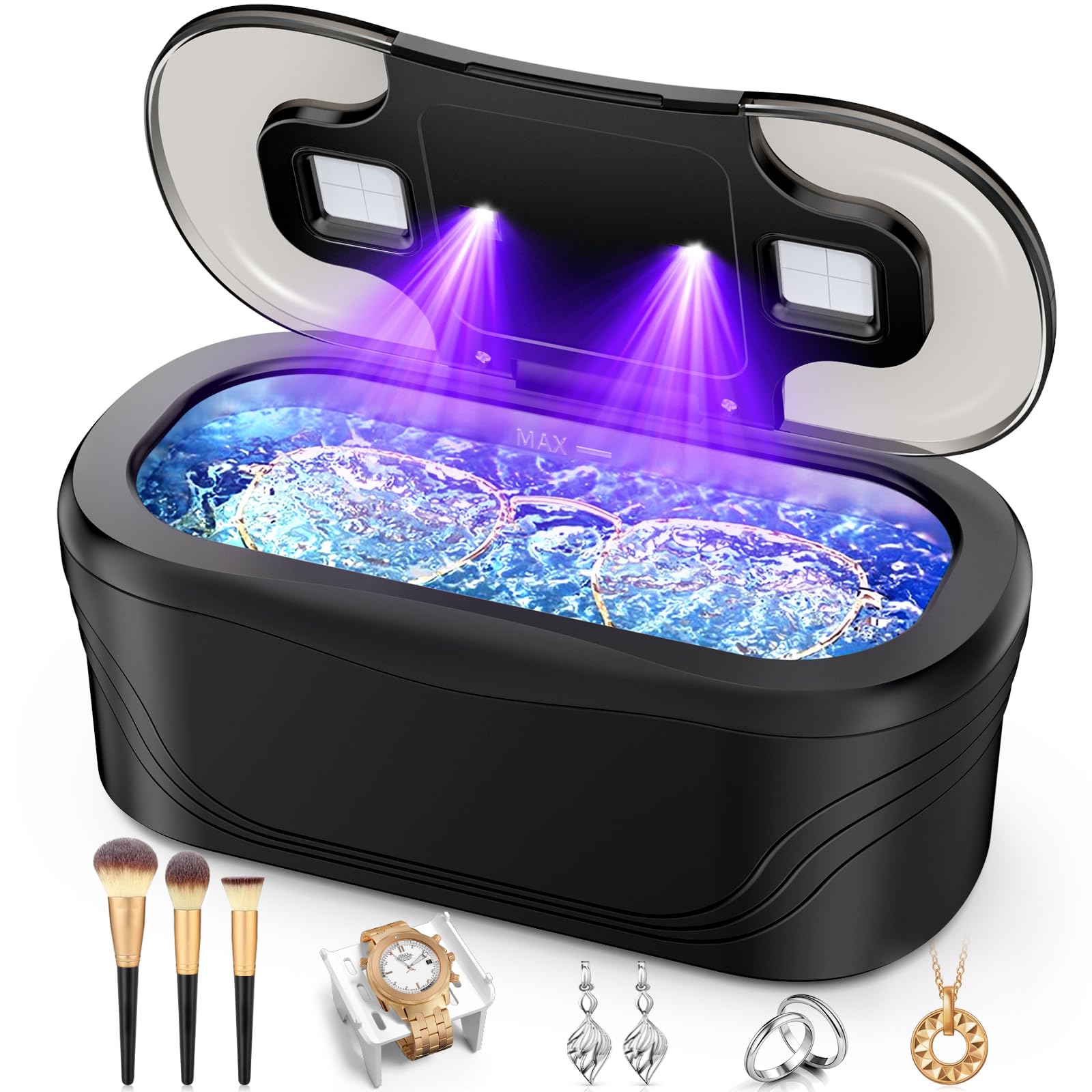 Photo 1 of ***MISSING PARTS***
Ultrasonic Cleaner, 48KHz Jewelry Cleaner 400ML, Ultrasonic Retainer Cleaner for Eyeglasses Rings Watch Band Necklace Earing, Multi Deep Cleaning Modes, Black