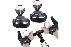 DCVBNY 2 Pcs Bicycle Rearview mirror wristband,360° Wristband Bike Rear View Mirrorwrist Guard Cycling Rear View Mirror,Adjustable Road Side Mountain Bike Mirrors Safe Rearview Mirror Accessories