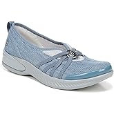 BZees LifeStride Women's Niche Slip-On Comfort Ballet Flat ,Washed Denim Fabric,6.5