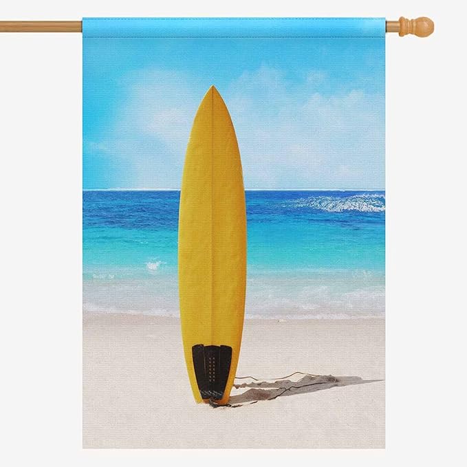 INTERESTPRINT Summer Surfboard on The Tropical Beach House