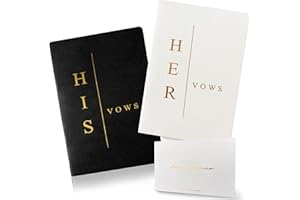 WeddingGiftsWedding Vow Books His and Hers, Wedding Vow Books with Soft Touch Gold Foil Engraving, Wedding Essentials, Weddin