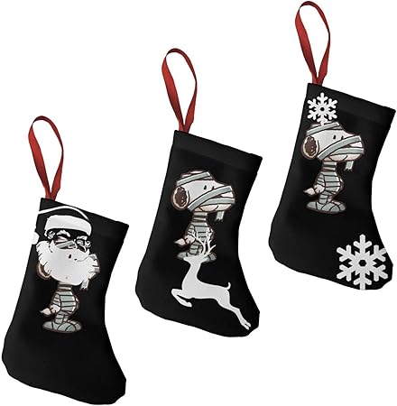 Amazon スヌーピー 1 クリスマスの靴下 サンタクロース クリスマスツリー 飾り クリスマス靴下 プレゼントバッグ クリスマスツリー 壁掛け 装飾 可愛い サンタクロース ギフト キャンディなど入れ 三本入り クリスマス雑貨 おもちゃ