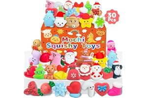 KIDIFIC 30 Pcs Christmas Squishy Toys, Party Favors Goodie Bags Stuffers for Kids, Bulk Classroom Xmas Gifts Prizes for Students, Small Stocking Stuffers Fidget Toys Treats from Teachers
