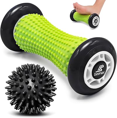 Beenax Foot Massage Roller and Spiky Ball Set for Foot Care