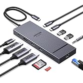 UGREEN USB C Docking Station Triple Monitor 4K, 12-in-1 Dock with 2xHDMI+DP | 2x10Gbps USB-C, 2xUSB-A, 100W PD, SD/TF 3.0, 1G Ethernet, 3.5mm Audio, Revodok Pro 3121 USB-C Hub Adapter,macOS Mirrors Only
